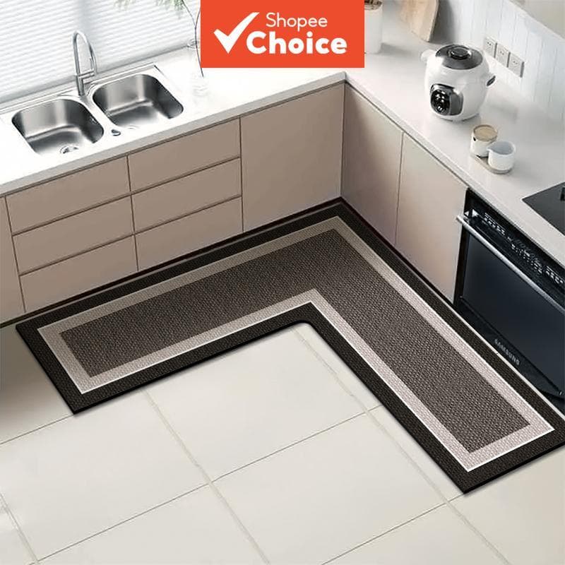 Tapete De Cozinha Antiderrapante De Terra Diatomácea Em Formato Irregular , Porta Absorvente De Banheiro Forma De L