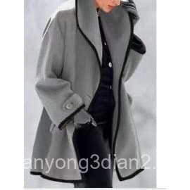 2024 europeu americano Cross-Border senhoras-moda outono inverno multicolorido em torno do pescoço solto com capuz casac