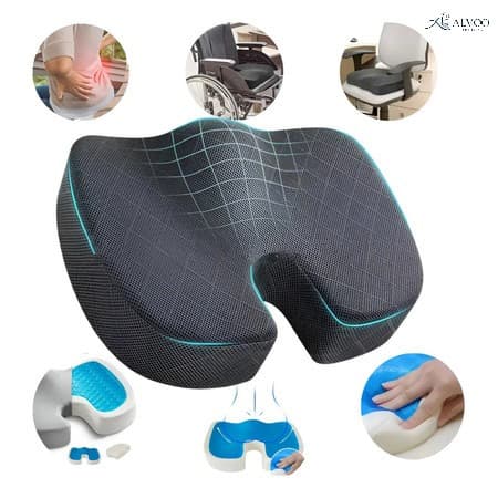 Almofada Anatômica Coccix Assento Lombar em Gel Ergonômico Carro Escritório