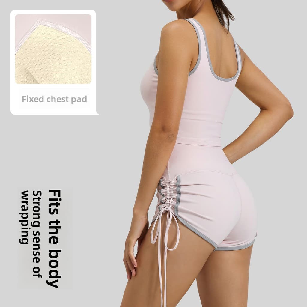 Com almofada no peito, suporte de alta intensidade, roupas de ioga Fitness