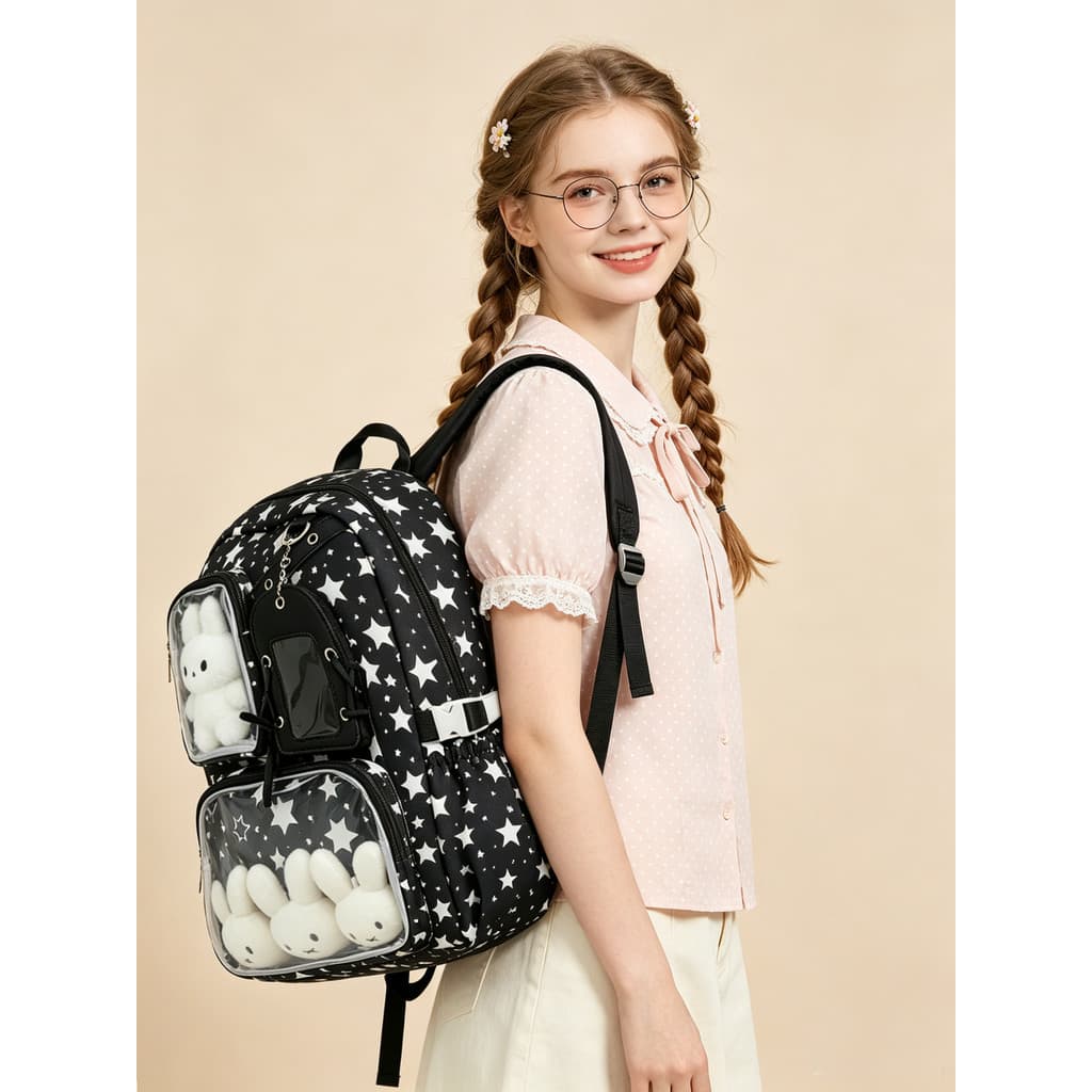 Mochila escolar júnior estudante do ensino médio feminino 2026 novo estilo moda All-Match mochila saco de dor feminino g