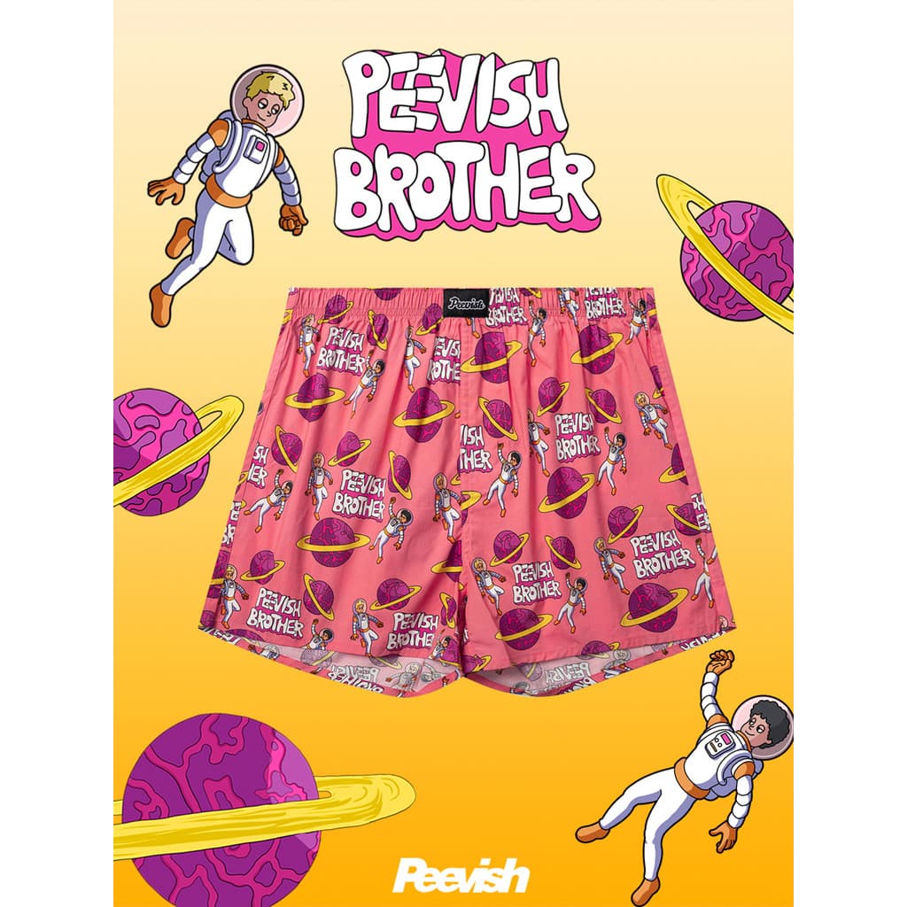 PEEVISH PEEVISH Calças masculinas de seta soltas de algodão puro roupa íntima para meninos Shorts para casa calças de pi