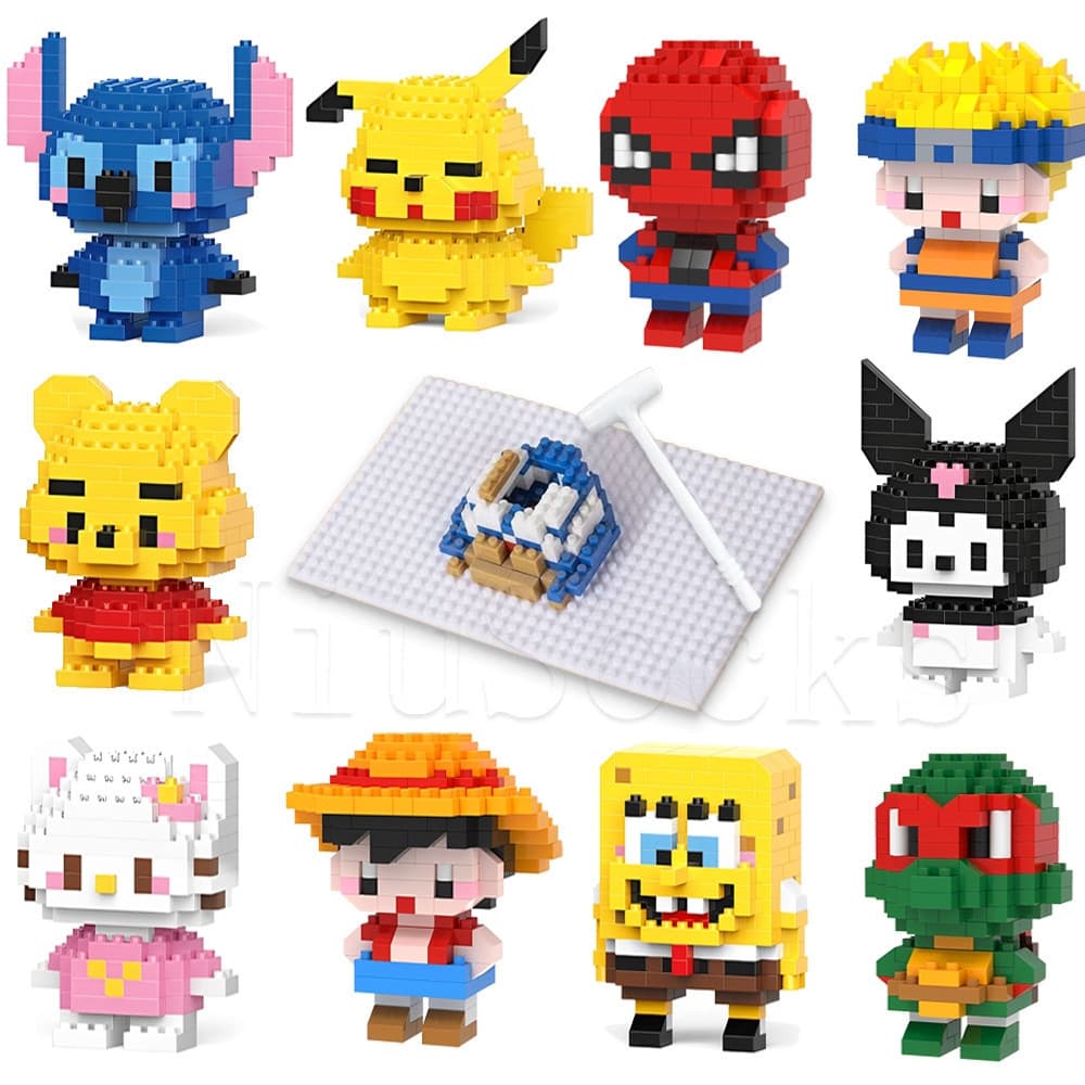 Brinquedos Educativos Infantis, Blocos de Construção em Miniatura de Desenho Animado, Presentes de Aniversário para Home