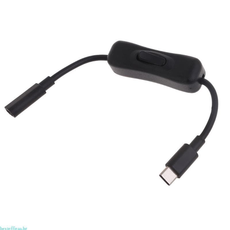 besteffie Extensão USB C Para Fêmea Interruptores Alimentação Linha 4