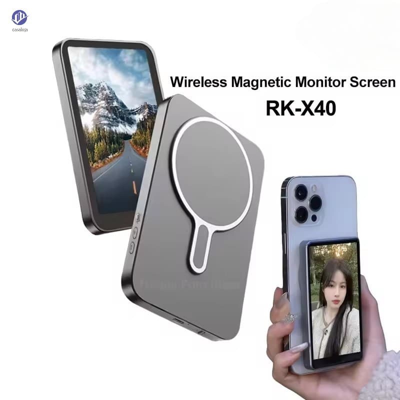 Tela Magnética Sem Fio X40-Câmera Traseira Para Gravação De Vídeo Vlog De Smartphone