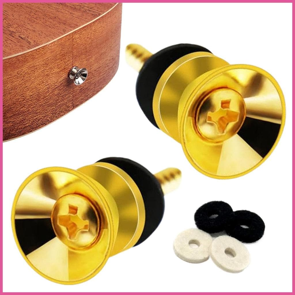 Travas De Alça De Guitarra , 2 Peças , Pinos De Extremidade Cabeça Plana , Botões Metal , Ajuste Universal , Trava De To