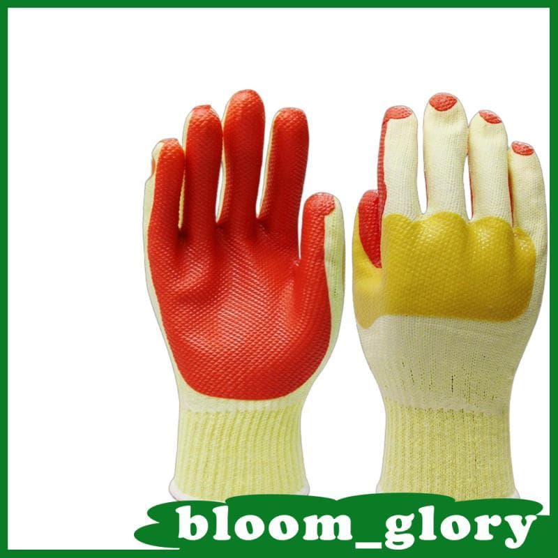 [Bloom_glory] Luvas Industriais De Malha Flexível À Prova De Espinhos Jardim Com Aderência Texturizada Para Manusear Fru