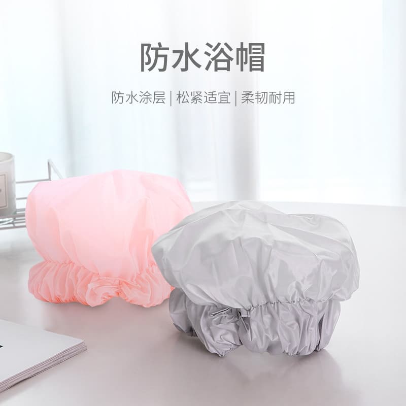 Touca de banho feminina, chapéu de banho à prova d'água para adultos, touca de banho espessada, touca de banho doméstica