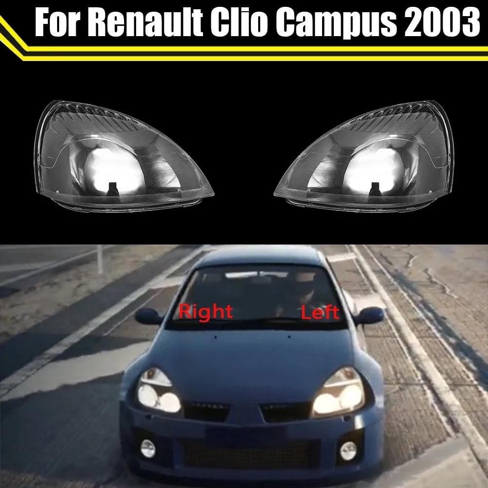 Farol Do Carro Claro Máscara De Lâmpada Transparente Abajur Escudo Capa Para Renault Clio Campus 2003 Caso Habitação Luz