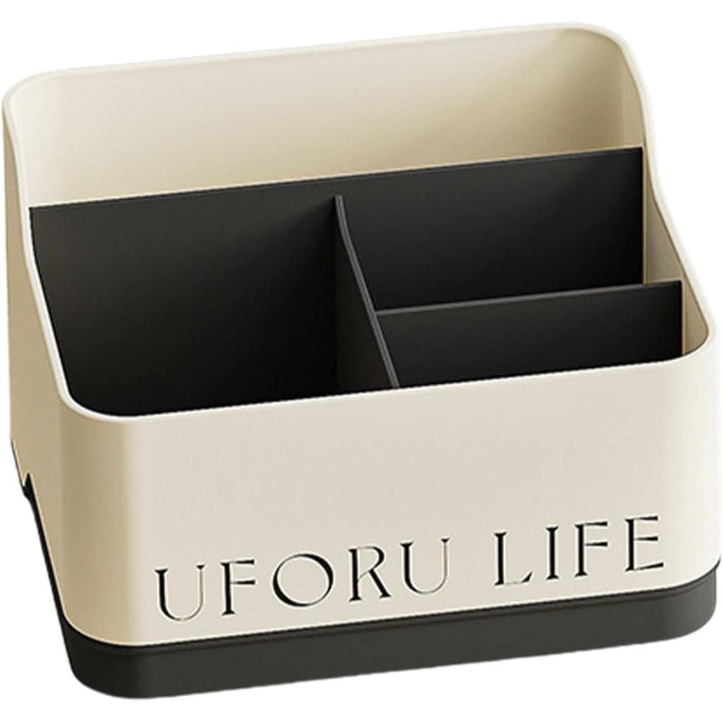 Organizador de Mesa, Organizador de Armazenamento de Material de Escritório com 4 Compartimentos, Acessórios de Mesa e O