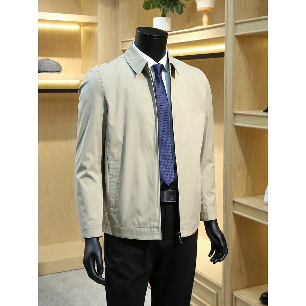 Algodão pai usar topo jaqueta de algodão puro masculina de meia-idade negócios Casual estilo fino administrativo líder p