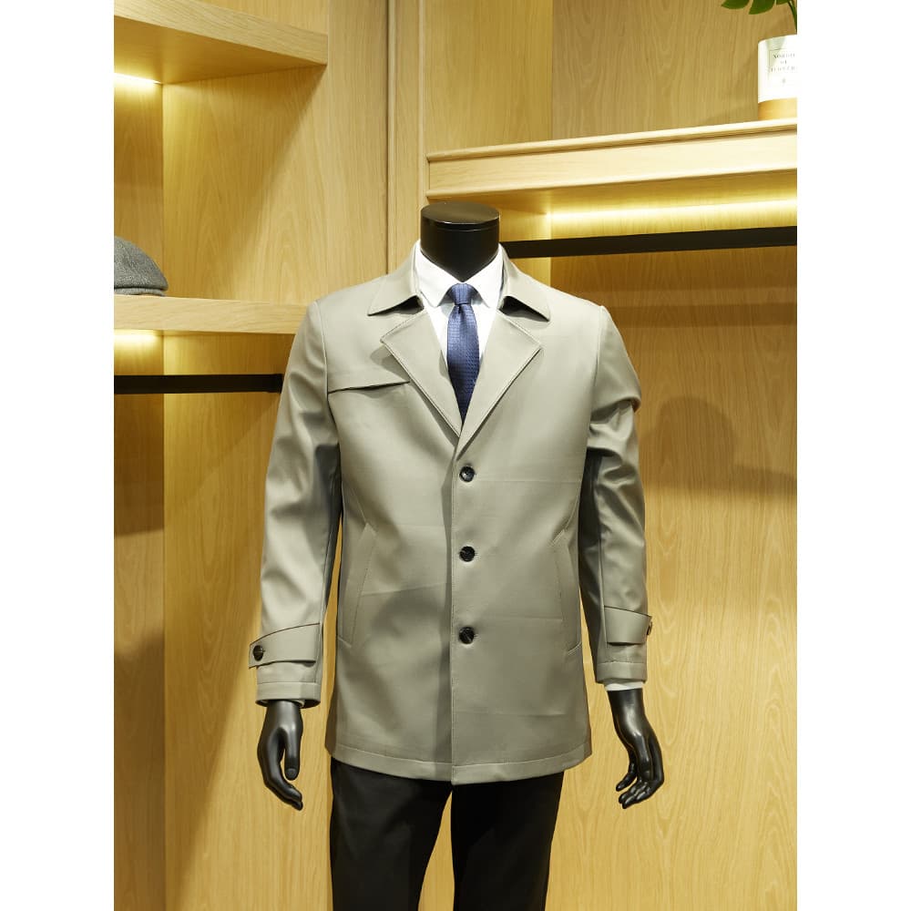 [Incluindo seda amoreira] corta-vento de comprimento médio masculino primavera novo estilo negócios Casual masculino pri