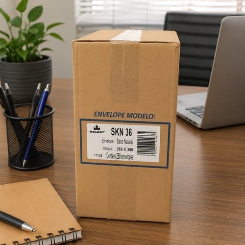 Caixa 250 Envelopes Papel Pardo Sobressalente Embalagem Envio Protegido Resistente