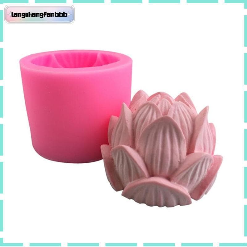 [LANGB] Silicone 3D Flor De Lótus Forma Sabão Molde De DIY Bolo Suprimentos BR