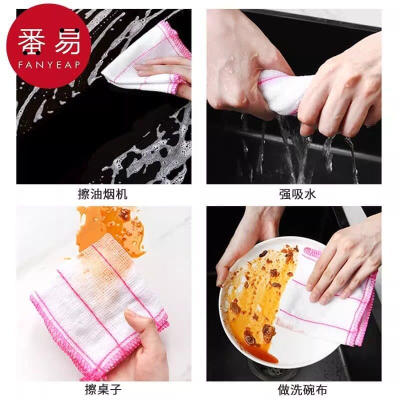 Pano de prato A1zzn001-Suprimentos de cozinha doméstica Toalha absorvente desengordurante Mesa de limpeza doméstica Fáci