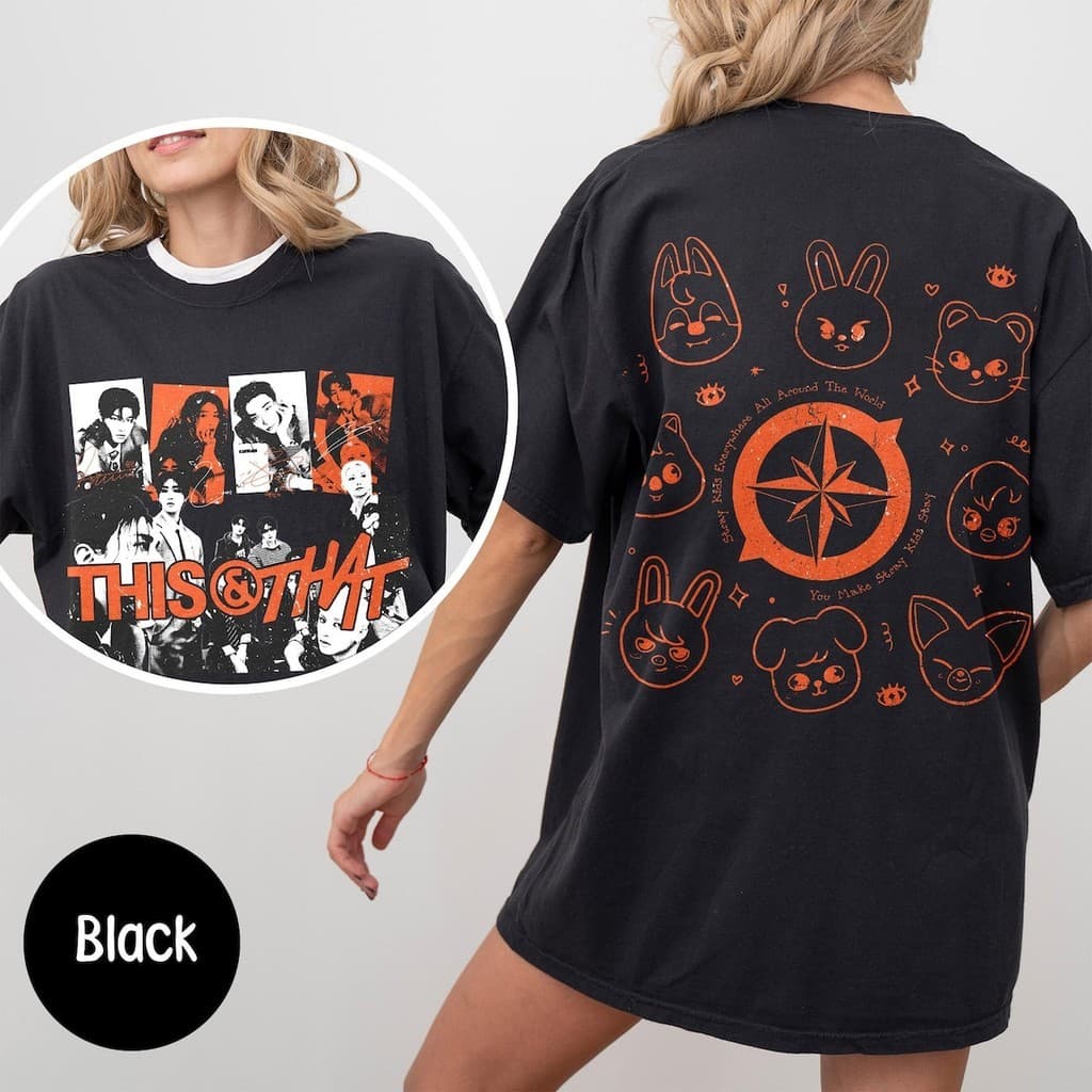 algodão Camiseta Feminina [R&Y] Stray Kids Run It Frente Verso Mascotes Dragão T-shirt Unissex PopCultura Envio Imediato