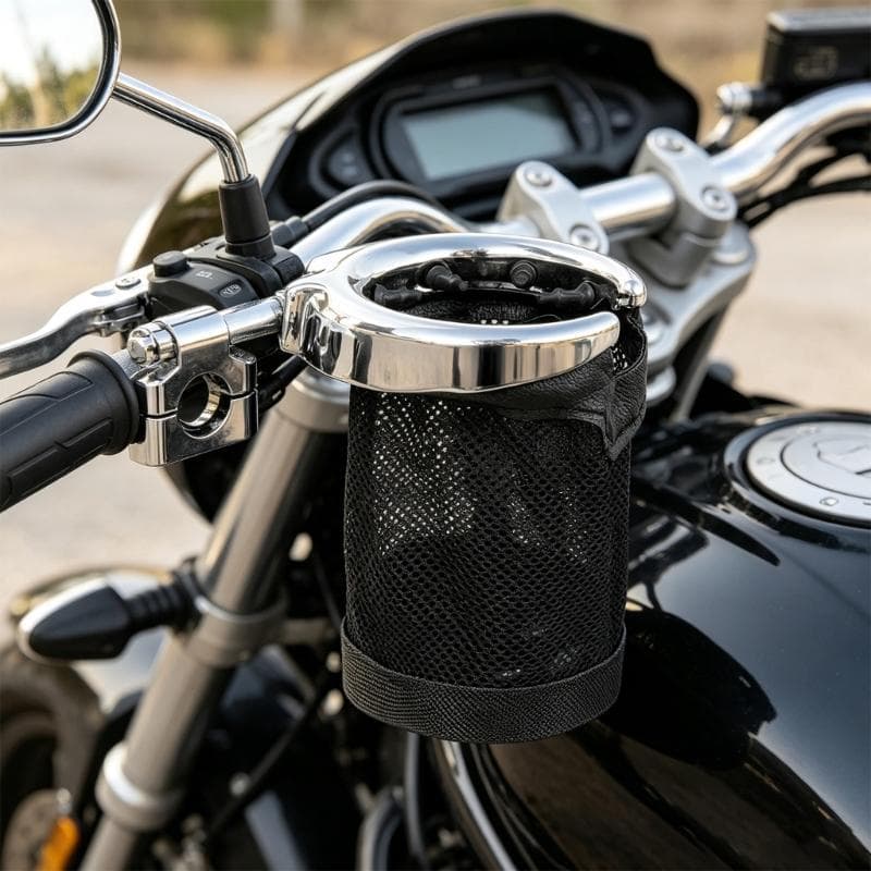 Braçadeira Bolsa Porta-Bebidas Para Motocicleta Bolso Malha Viagens Diárias