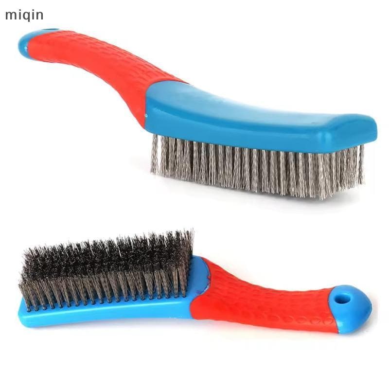Escova De Fio De Aço Inoxidável Resistente Com Alça De Plástico Confortável Perfeita Para Remover Ferrugem , Escória De