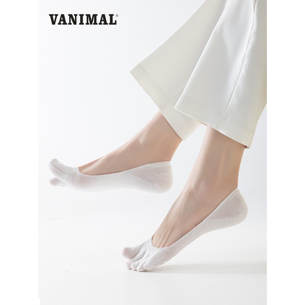 Meias femininas primavera verão estilo fino boca rasa meias invisíveis seda amoreira meias de cinco dedos Silicone antid