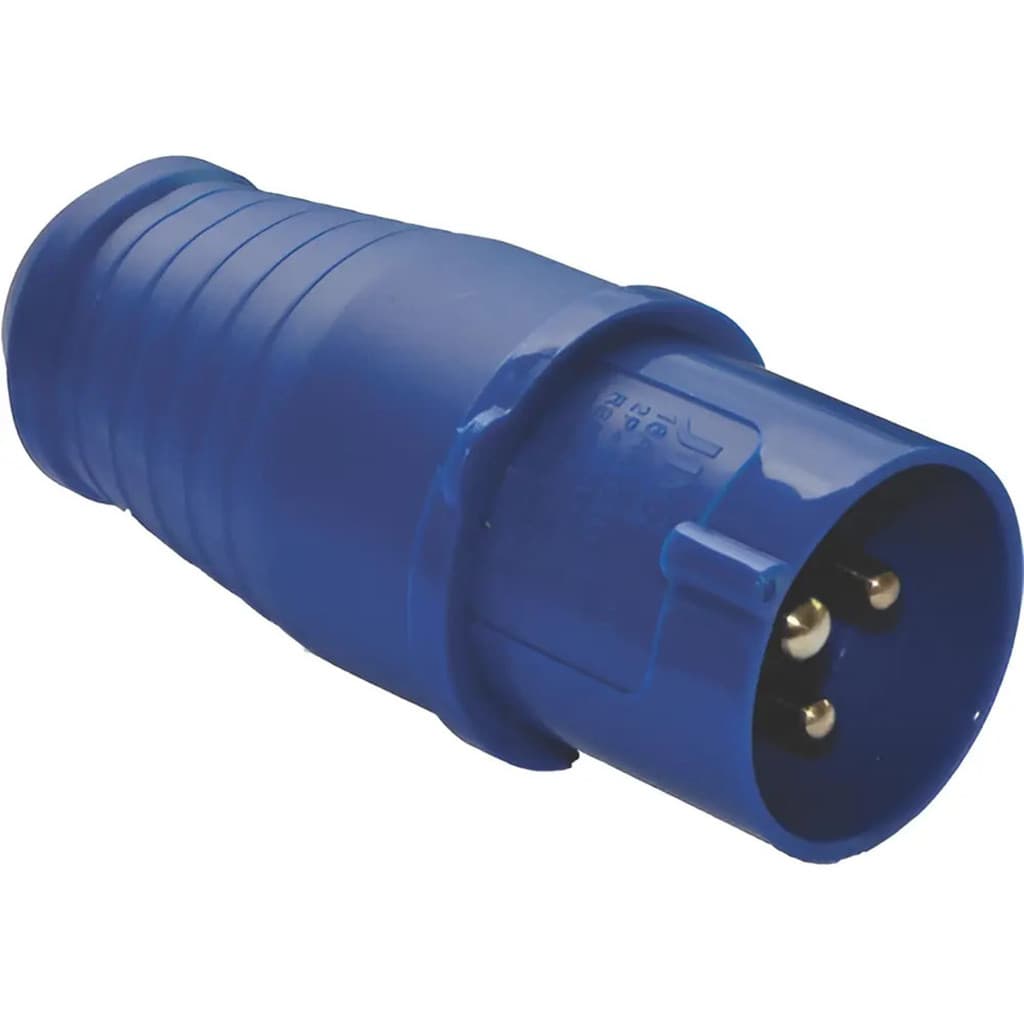 Plug Industrial 16A 2P+T 250V 6H Azul J02pl-013 - JNG