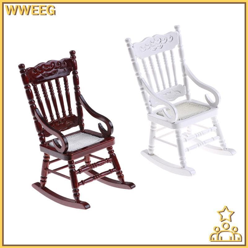 enjoygood188 Modelo De Móveis De Cadeira De Madeira Em Miniatura Para Casa De Bonecas Escala 1/12