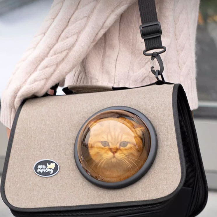 Gato Pet Outing saco pequena bolsa Original grande capacidade com bolso líquido lona mochila bolsa de ombro portátil sac