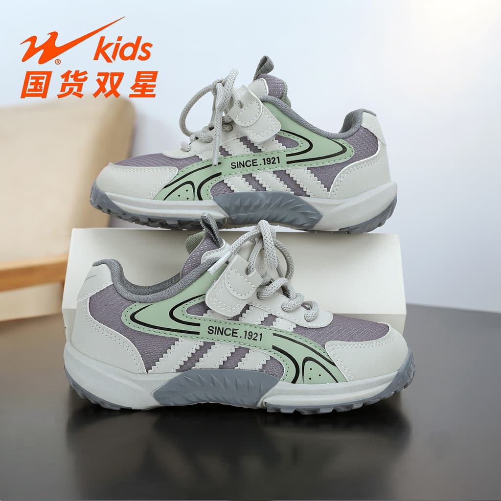 Dupla estrela menino sapatos esportivos malha respirável primavera outono 2026 novo estilo leve sola macia Forrest Gump