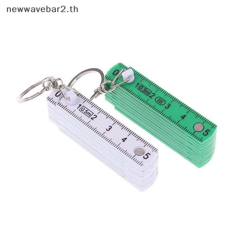 waveba 1Pc 0.5 Metro 10 Dobra Chaveiro Plástico Régua Dobrável De Alta Precisão Pode Ser Armazenada Para Viagens Carpint