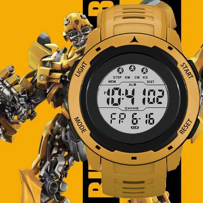 Crianças Vida À Prova Dwaterproof Água Relógio Digital Multifuncional Data Alarme Duplo Tempo Luminoso Esporte Relógios