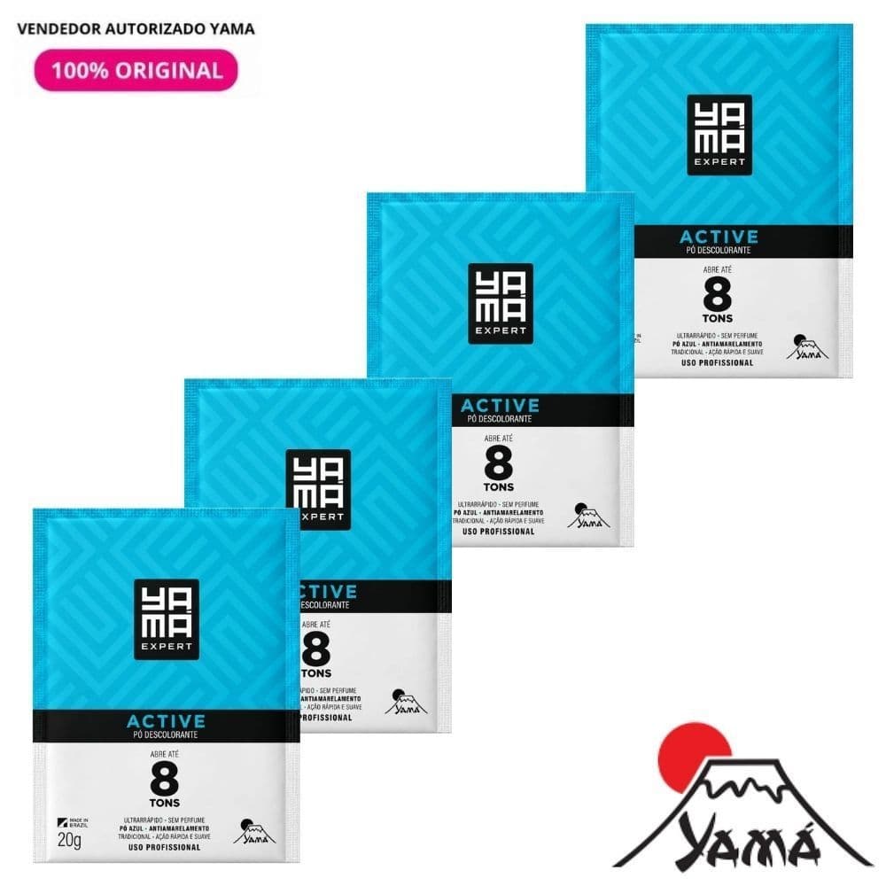 Pó Descolorante Tradicional Active Yamá 20g - Abre até 8 Tons! (Escolha sua quantidade: 1 até 4 unidades!)