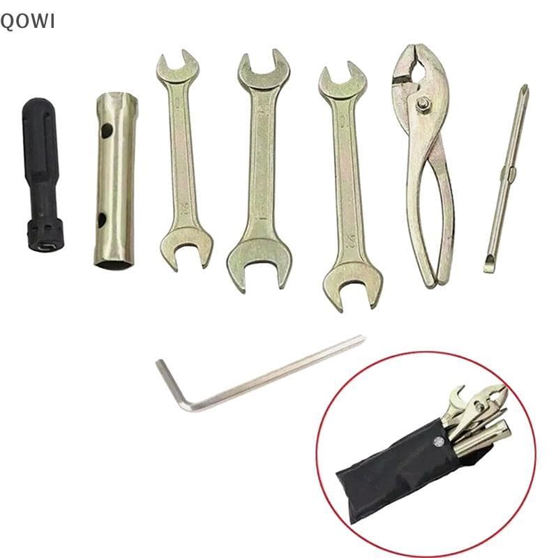 qo Universal Motocicleta Vela De Ignição Chave Inglesa Soet Kit Ferramenta Liga Alumínio Da Reparo Alicate Chaves Fenda