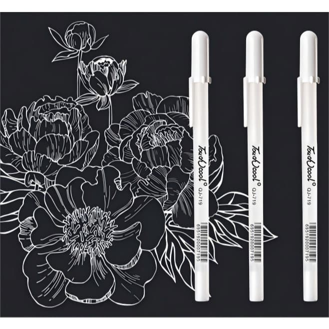 Marcador branco para cadernos de desenho