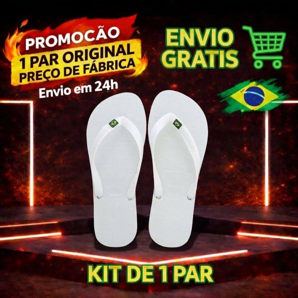 Chinelos Masculino e Feminino Bandeirinha Do Brasil Sandalia e Chinela Anti-Derrapante
