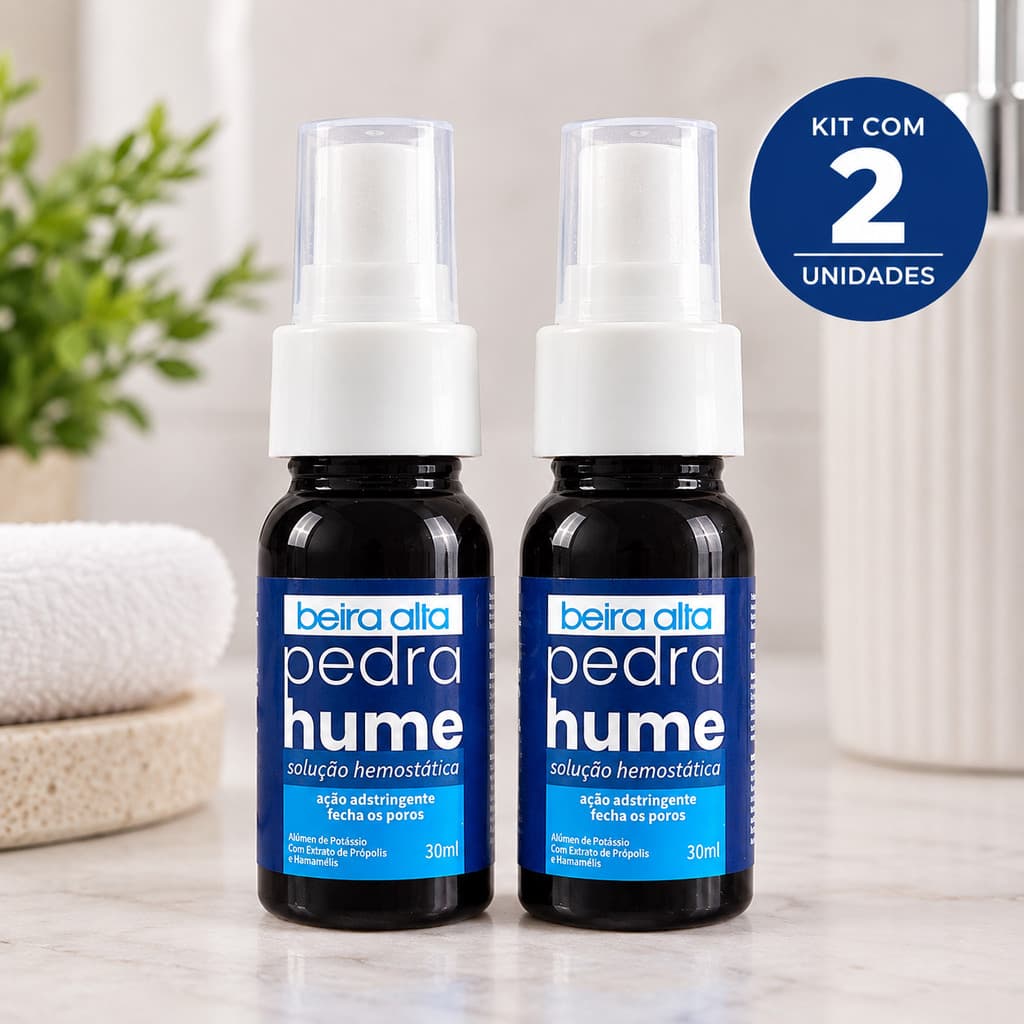 2x Pedra Hume Spray Adstringente Fecha Poros 30ml