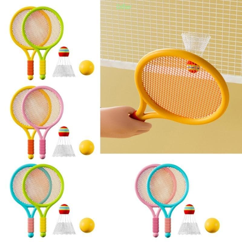 Difier Conjuntos Raquete Tênis Pequenas Raquetes Badminton Petecas Bolas Ar Pai Criança I