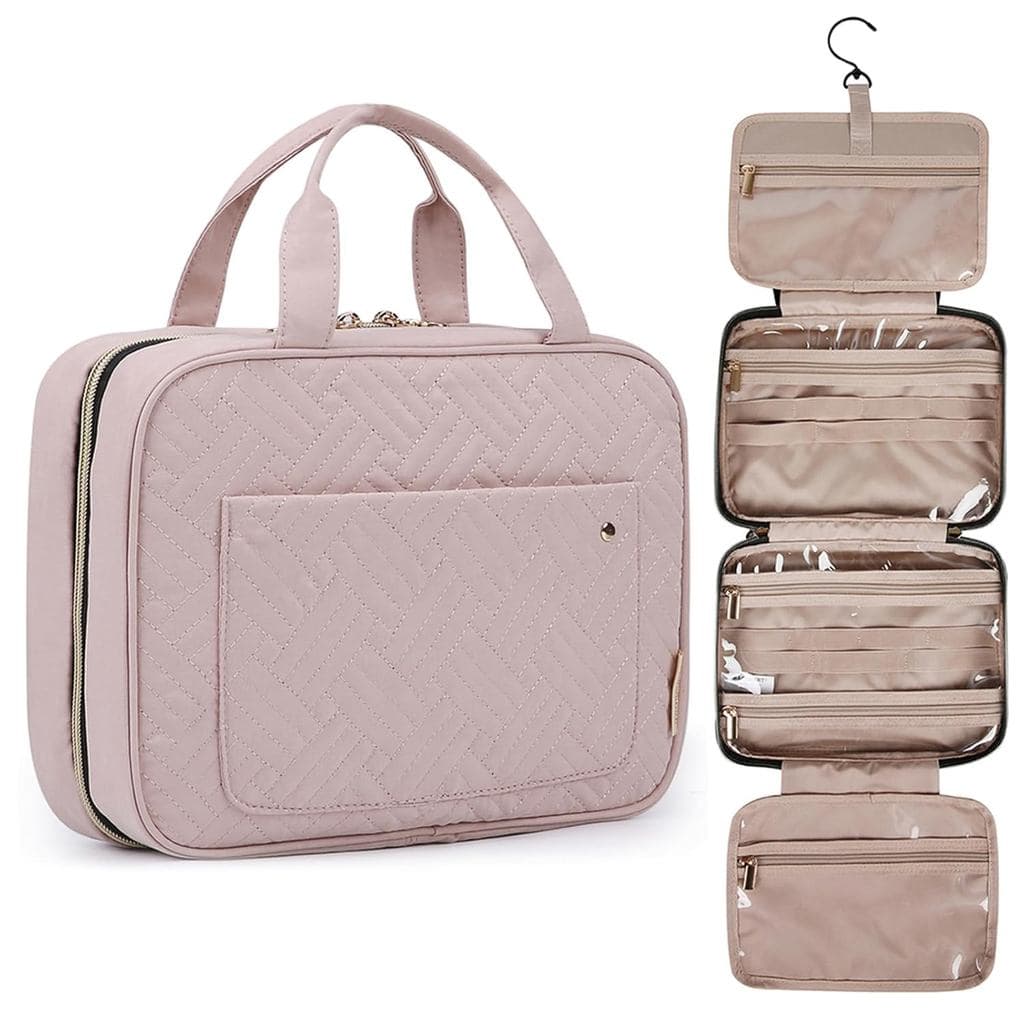 BAGSMART Nécessaire de Viagem com Gancho para Pendurar, Bolsa de Maquiagem Resistente à Água, Organizador de Viagem para