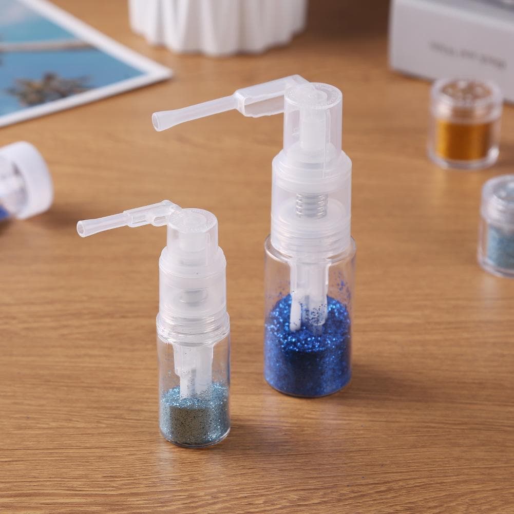 Frasco De Spray De Pó Portátil 14/35 ML Transparente Multiuso Dispensador De Brilho Seco Para Cosméticos E Projetos DIY