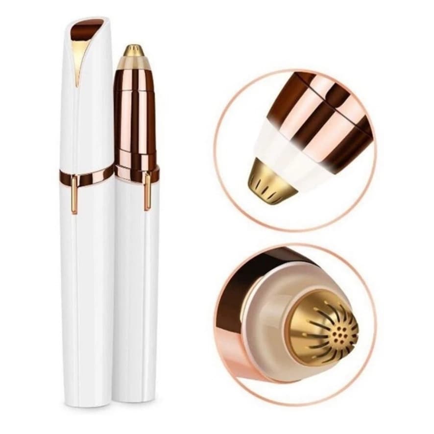 KIT Depiladora Caneta Aparadora De Sobrancelha Rosto Portátil Elétrico Recarregável