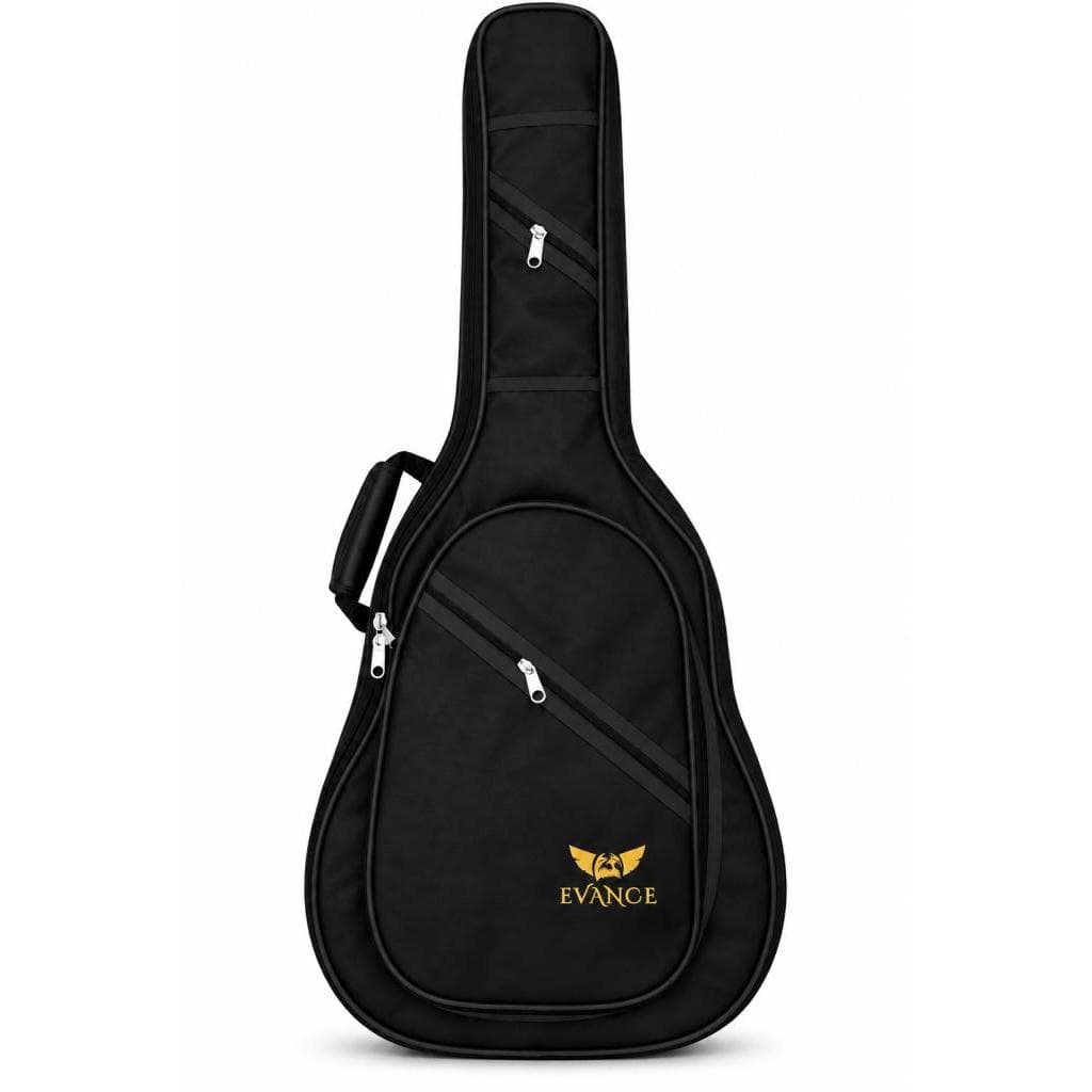 Capa Bag Acolchoada para Violão Infantil 1/2 Evance com Alça Mochila e Bolso Externo PRETO