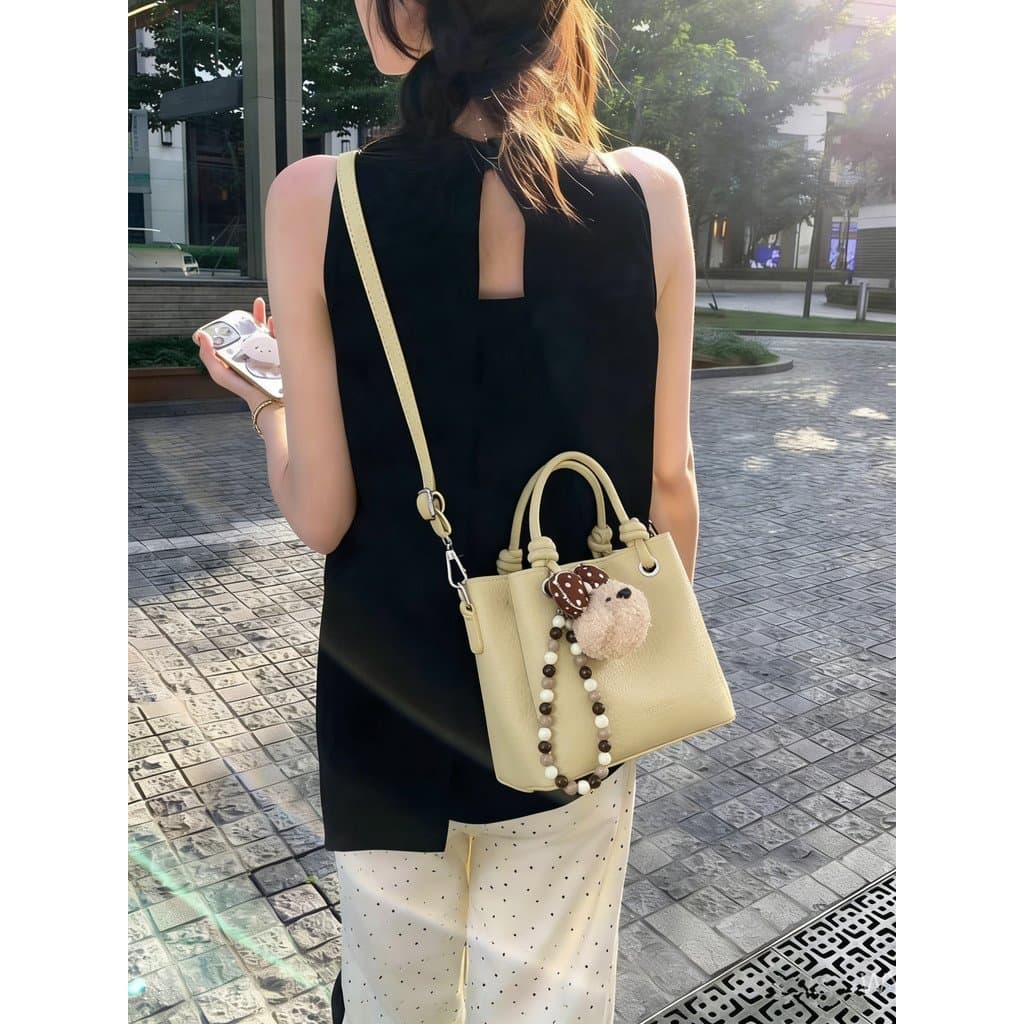 Bolsa balde feminina de alta qualidade, novo estilo 2026, luxo discreto, versátil, bolsa transversal de ombro, requintad