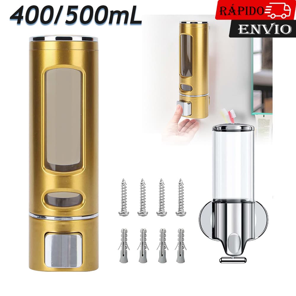400/500ml Dispenser De Parede Porta Álcool em Gel Detergente Sabonete Líquido