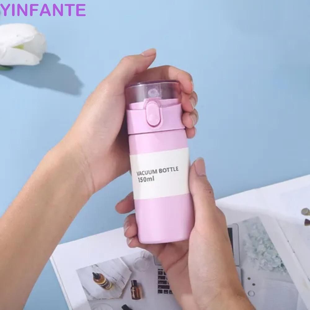 YINFANTEWN Mini Copo Térmico , Com Canudo Isolado De Bolso De 150/250ml , Caneca Térmica À Prova De Vazamentos