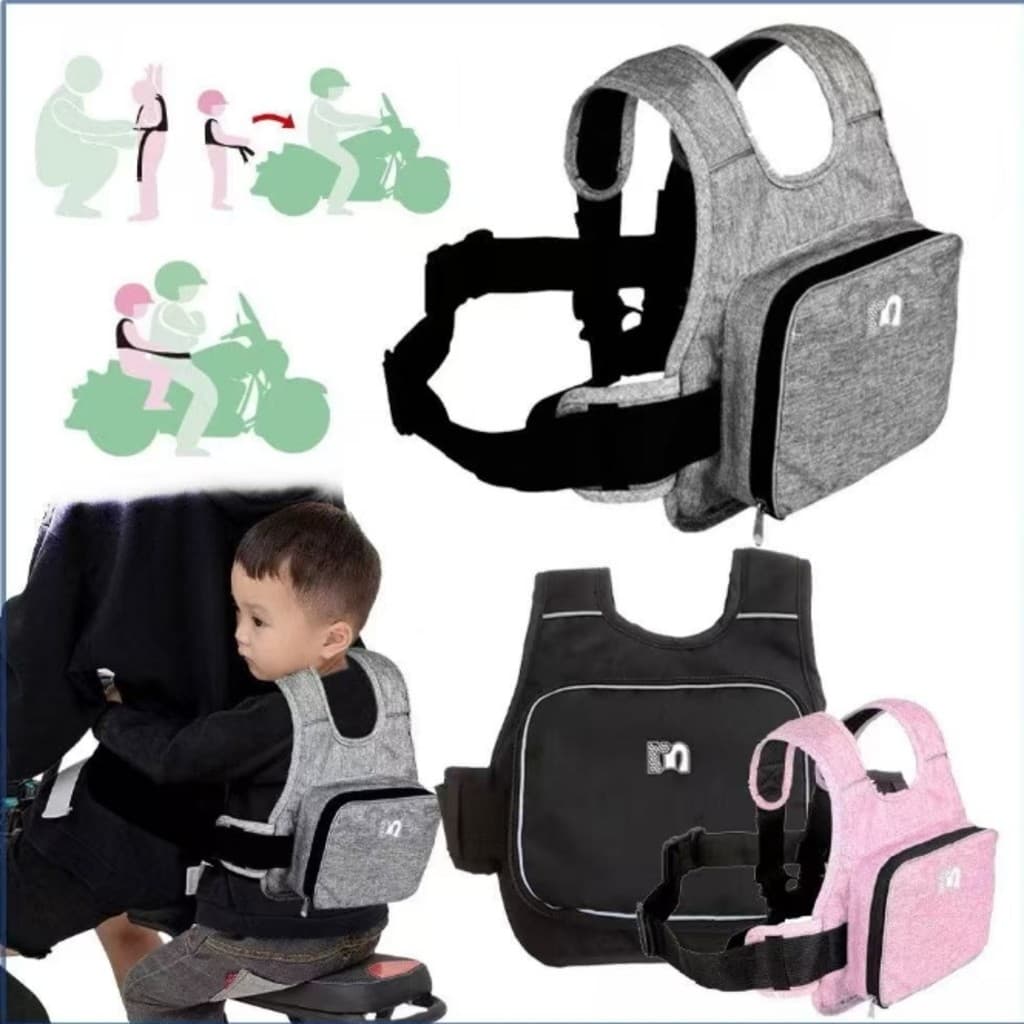 Cinto Infantil Ajustável Resistente a Quebra para Motocicleta