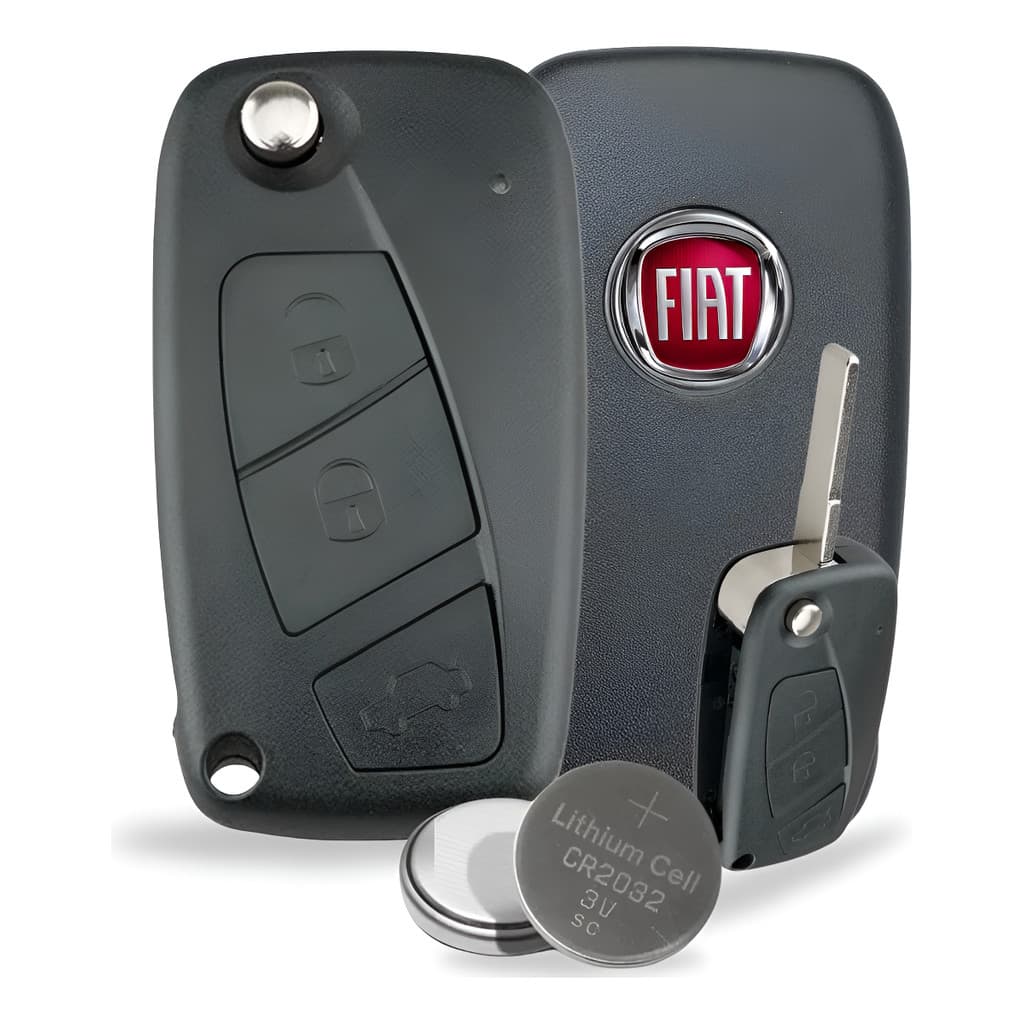 Chave Canivete Fiat Stilo Punto Idea Linea 3bts Com Bateria