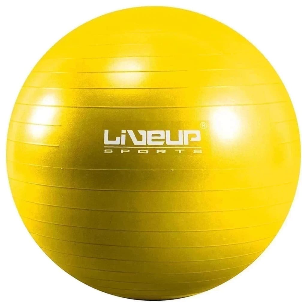 Bola Suiça 75cm Gym Ball Pilates Anti Estouro Amarela Liveup