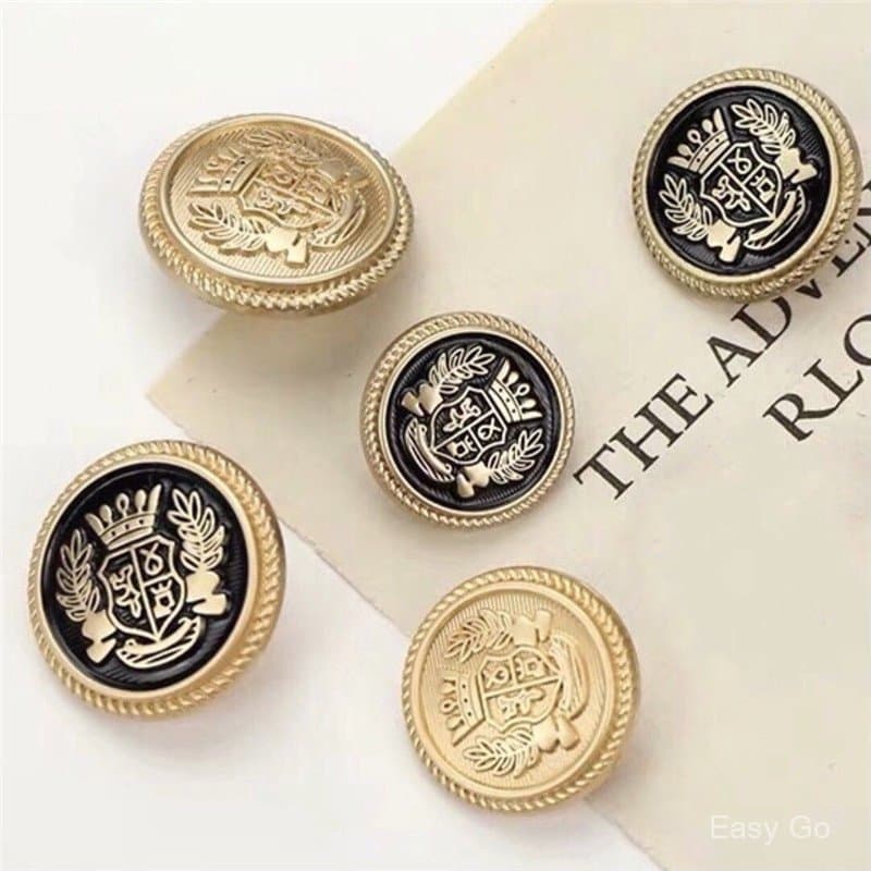 Botões De Roupas Atacado Retro Britânico Estilo Metal Uniforme Escolar Acessórios De Decoração De Terno