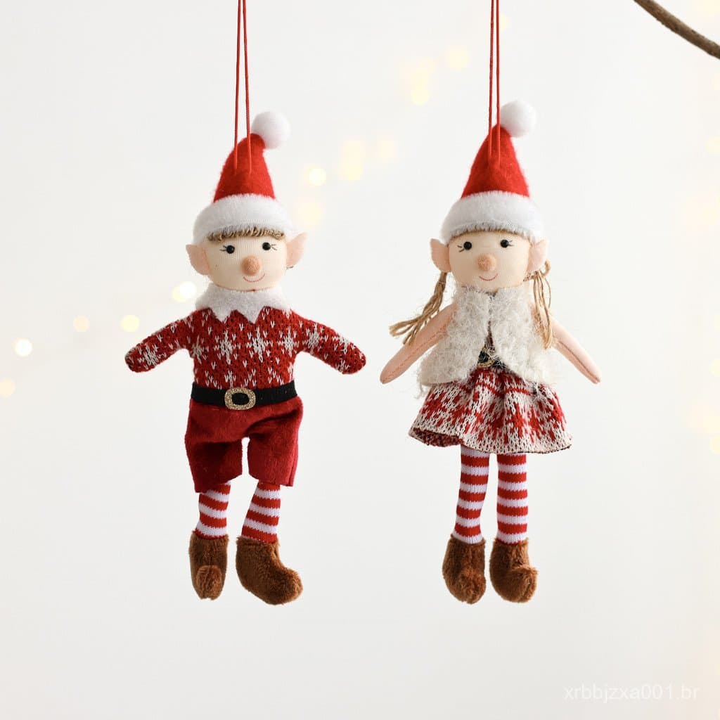 Nova Boneca de Pelúcia de Natal Elfo Tecido Menino Menina Boneca Decoração de Natal Decoração de Árvore de Natal LMWU