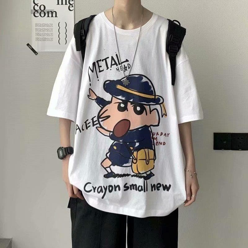 Camiseta na moda nacional meninos de manga curta verão Street Wear meia manga na moda ins All-