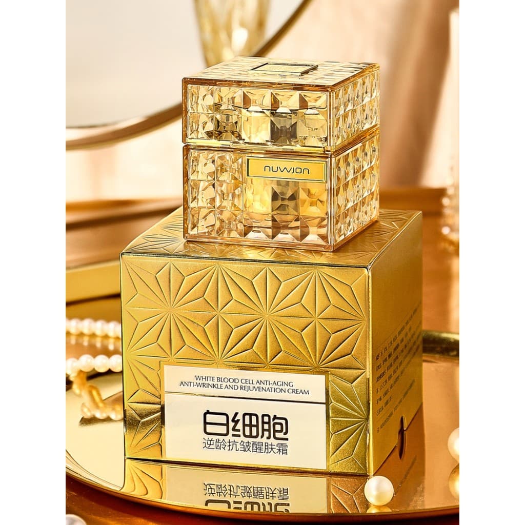 Creme rejuvenescedor anti-envelhecimento de células brancas, creme luxuoso e nutritivo para a pele, hidratante suave e d