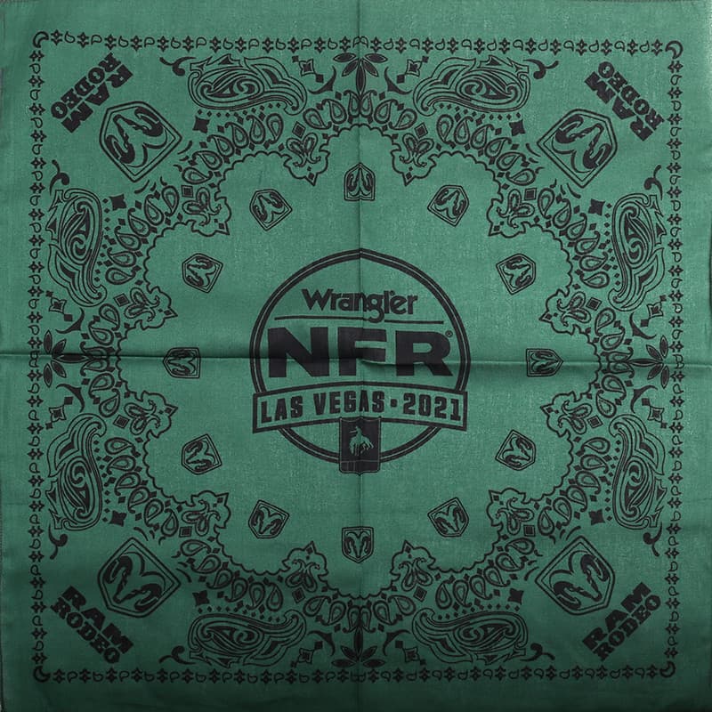 Verde escuro NFR lenço Bandana lenço quadrado puro algodão Hip Hop rua europeu americano na moda Retro Colorfast dança d